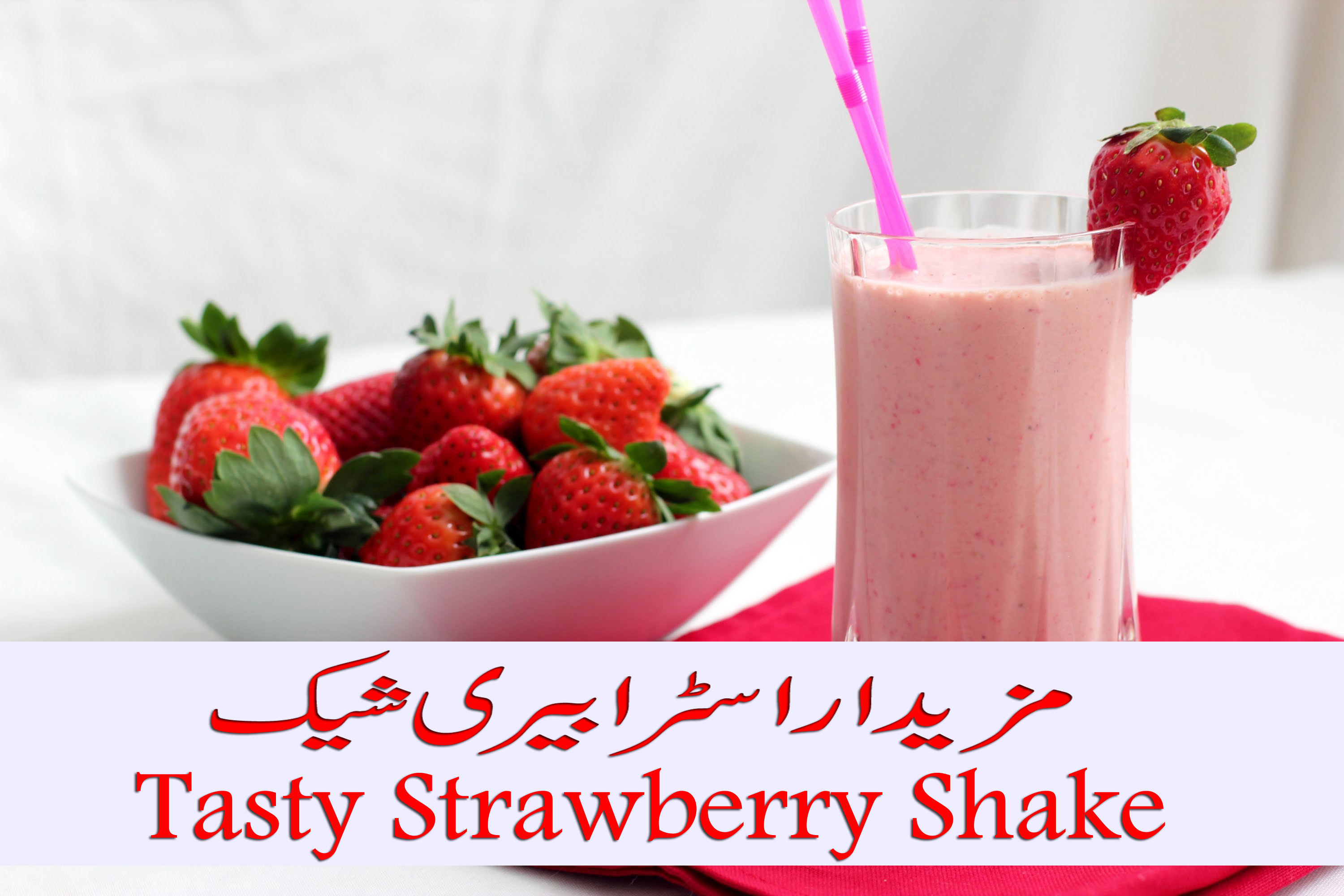 Fresh And Delecious Strawberry Shake