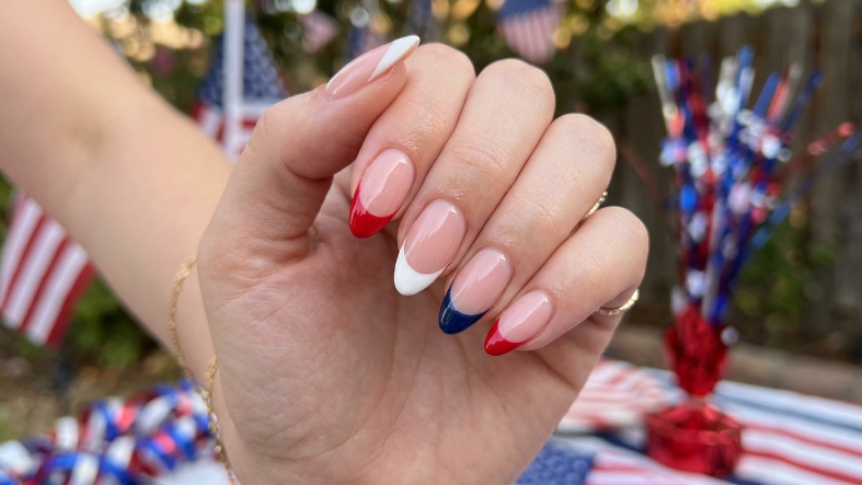Classic Red, White & Blue French Tips