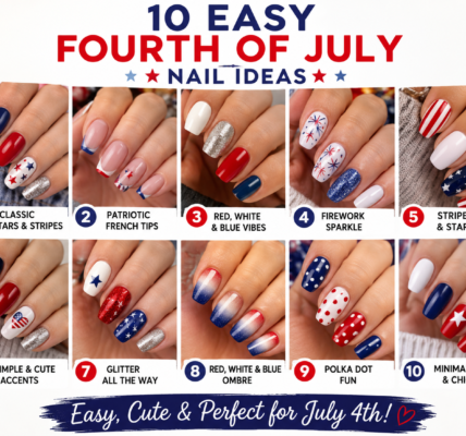 4th of July nails simple