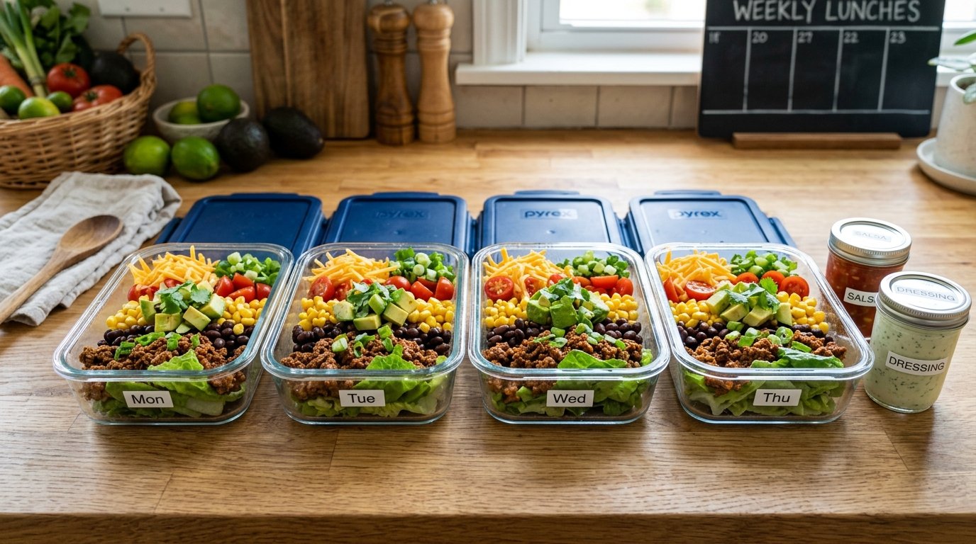 Taco Salad Meal Prep Bowls