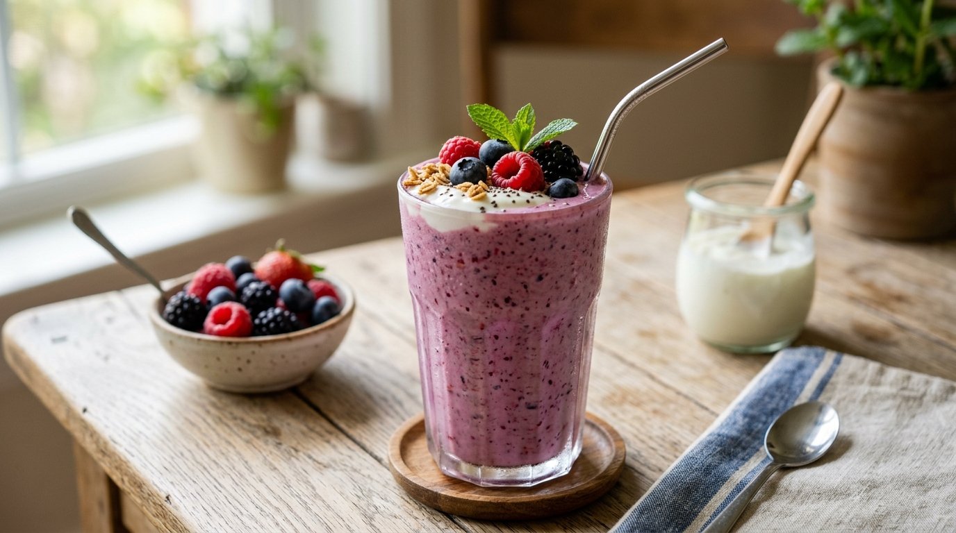 Mixed Berry Greek Yogurt Smoothie