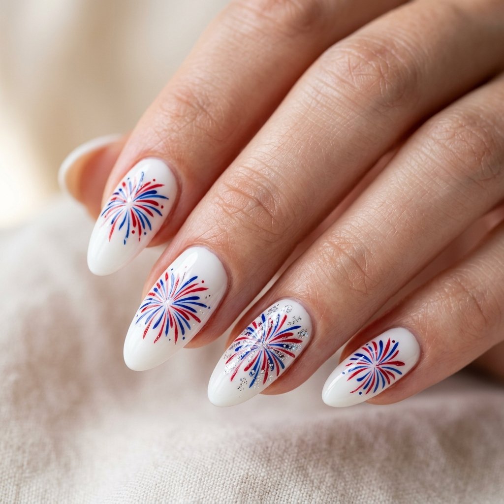 Mini Fireworks Nail Art